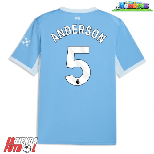 Manchester City Elliot Anderson #5 Primera Equipación 2026-27 Manga Corta